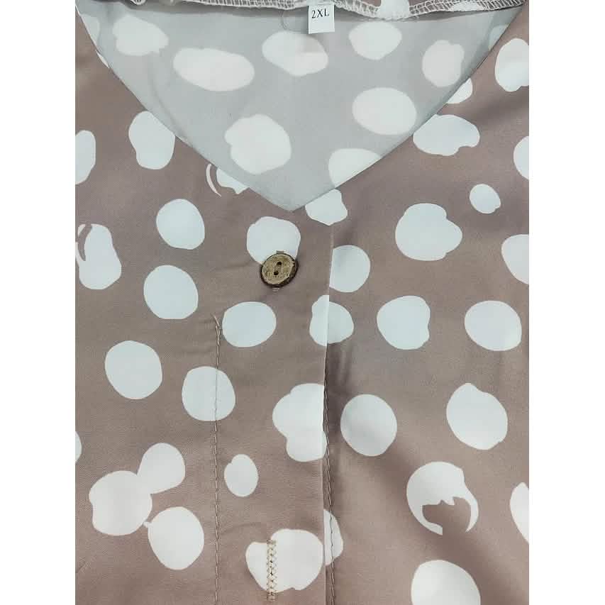Damen Langarmhemd mit Polka Dots