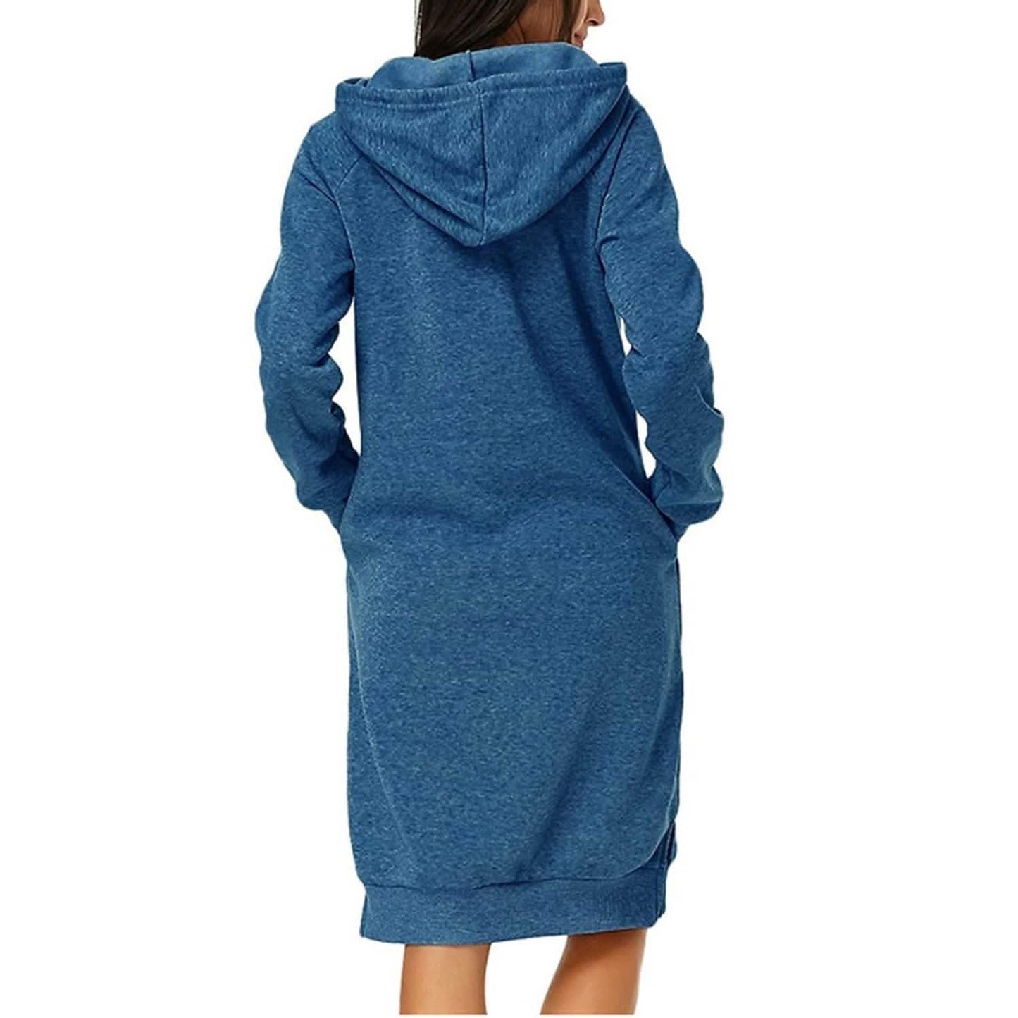 Damen Pulloverkleid mit Kapuze