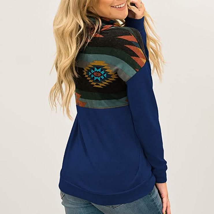 Damen Colour-Block-Sweatshirt mit kurzem Reißverschluss