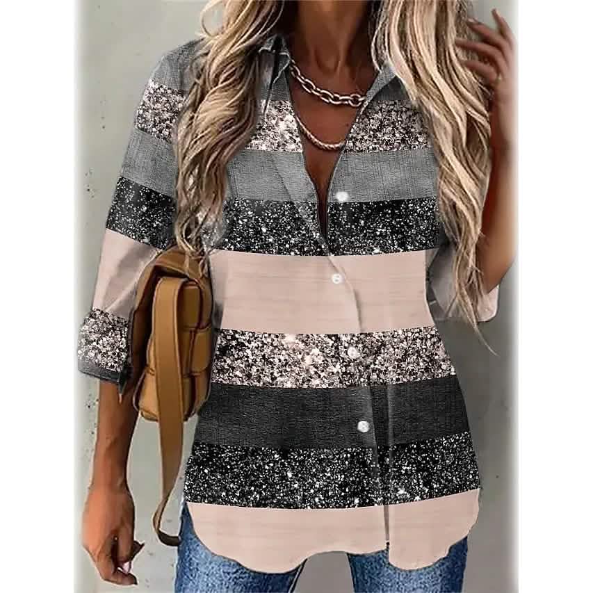 Gestreiftes Freizeit-Langarmshirt für Damen
