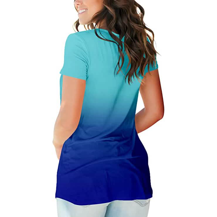 Damen Sommer Batik Kurzarm-T-Shirt