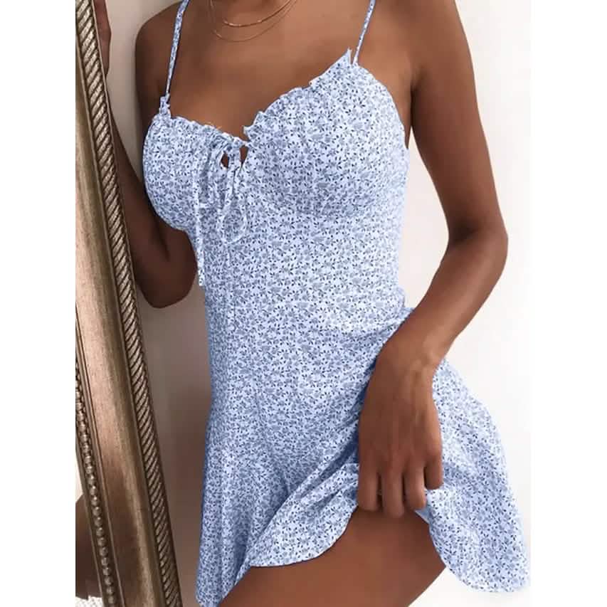 Damen Sommerkleid kurzes Minikleid