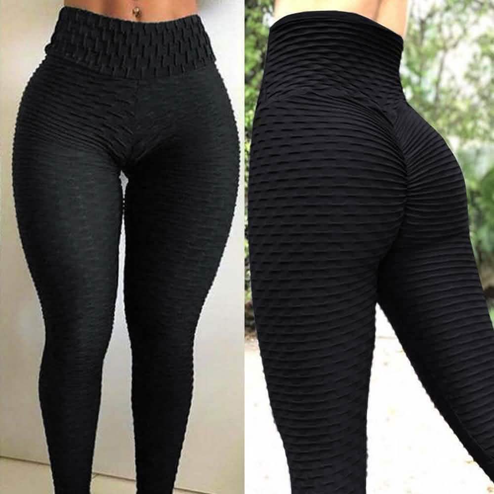 Damen-Leggings mit Bauchkontrolle, schlankmachendem Po und Tik-Tok-Effekt