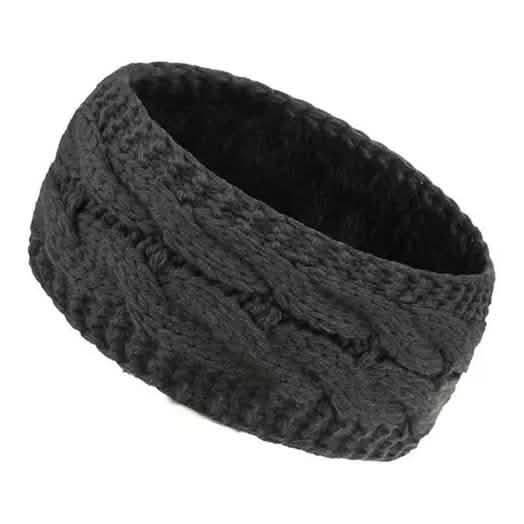 Winterliches Zopfstrick-Stirnband für Damen