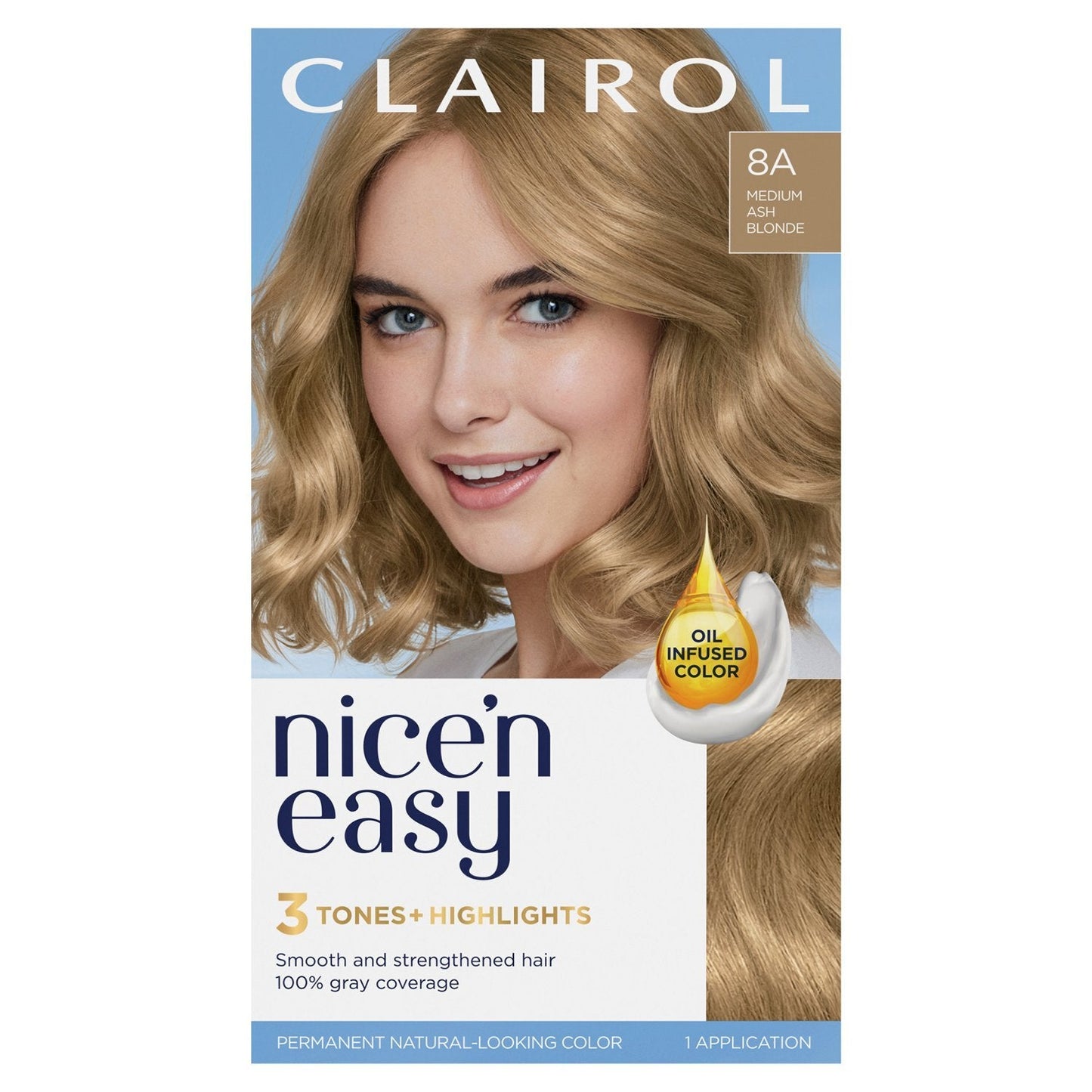 Dauerhafte Haarfarbe: 3 Nuancen + Highlights