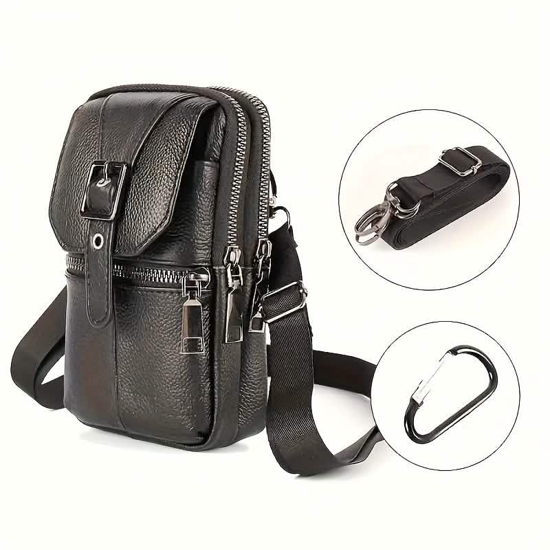 Herren-Gürteltasche aus echtem Leder