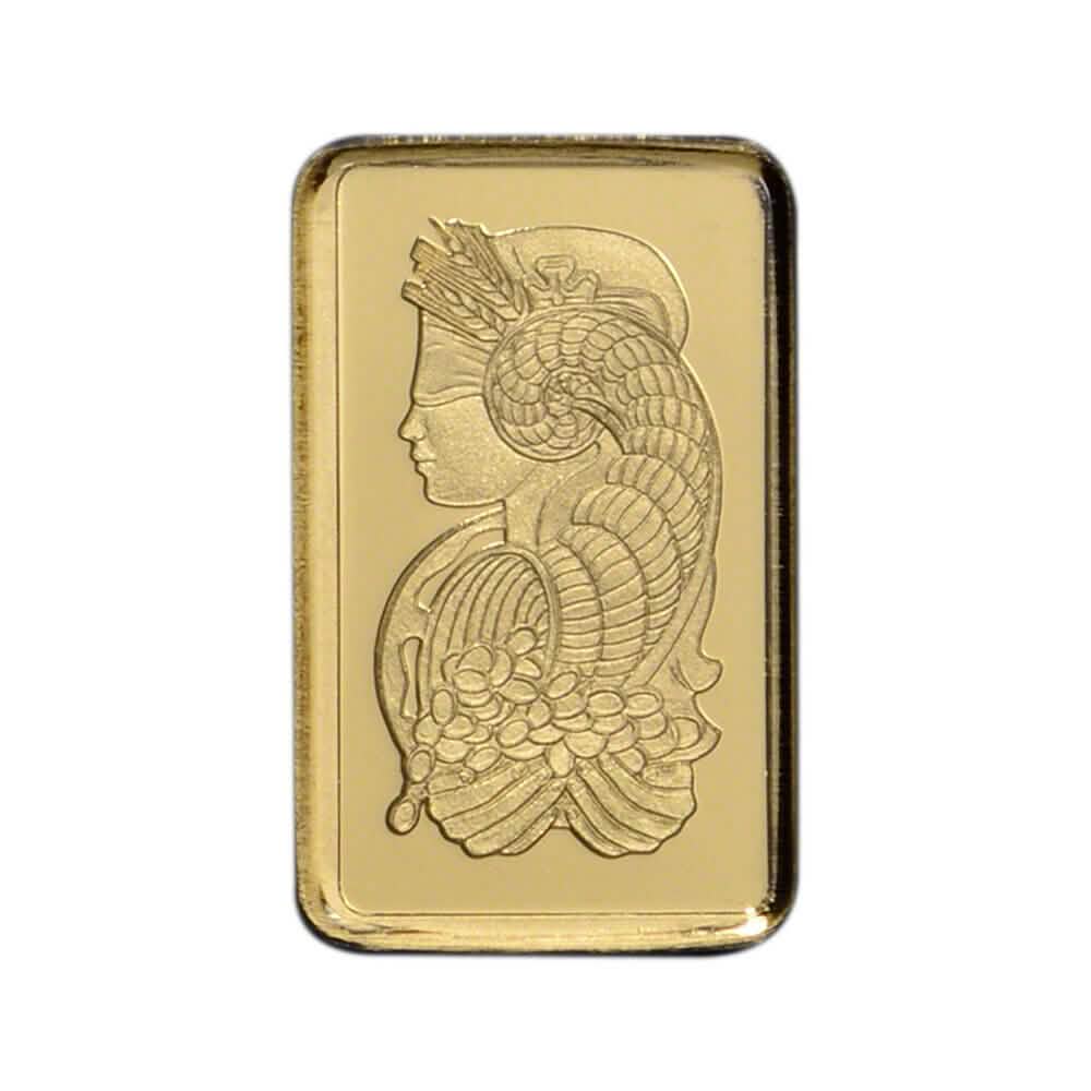 1 Gramm Goldbarren PAMP Suisse Fortuna 999.9 Fein in versiegelter Assay-Verpackung