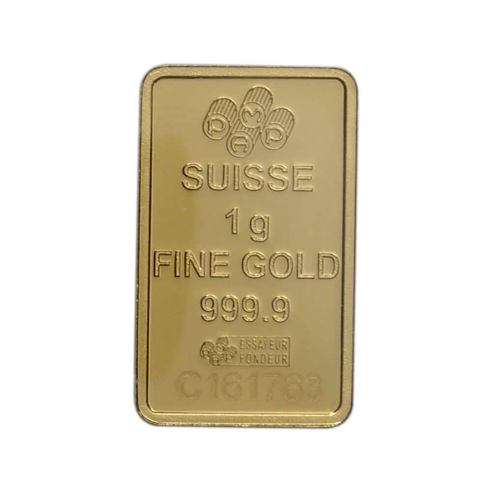 1 Gramm Goldbarren PAMP Suisse Fortuna 999.9 Fein in versiegelter Assay-Verpackung