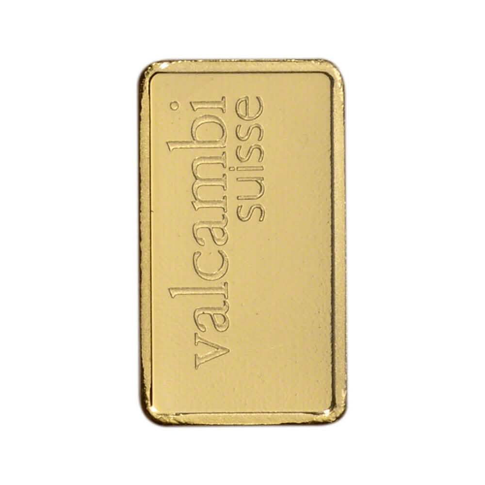 1 Gramm Goldbarren - Valcambi Suisse - 999.9 Fein in versiegelter Assay-Verpackung
