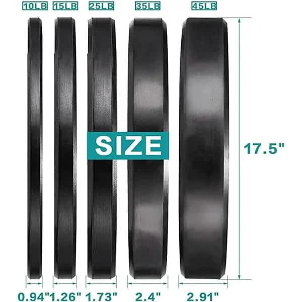 1 Paar: Bumper Plates 2 Zoll Olympic Hantelscheibe