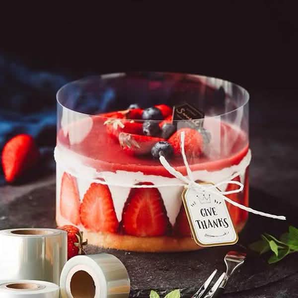 1-Rolle: Transparente Kuchenumwicklungs-Dekorfolie