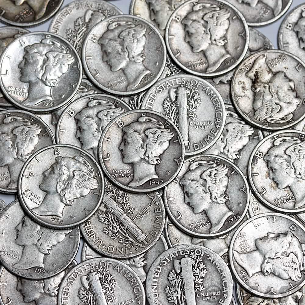 1 Troy Pfund Mischung 90% Schrottsilbermünzen US Mint Vor 65 Los 2