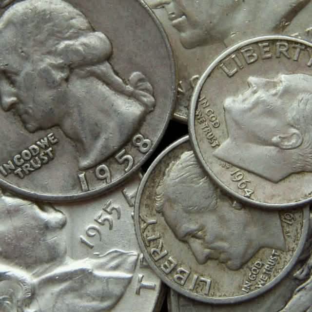 1 Troy Pfund Mischung 90% Schrottsilbermünzen US Mint Vor 65 Los 2