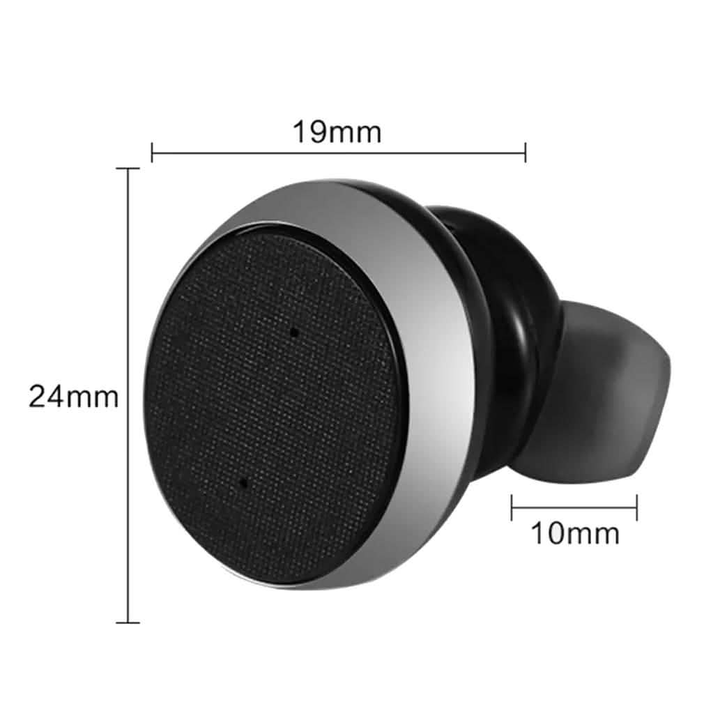 1-Einheit: Mini Unsichtbares kabelloses Bluetooth 10.0 Stereo In-Ear Headset Kopfhörer