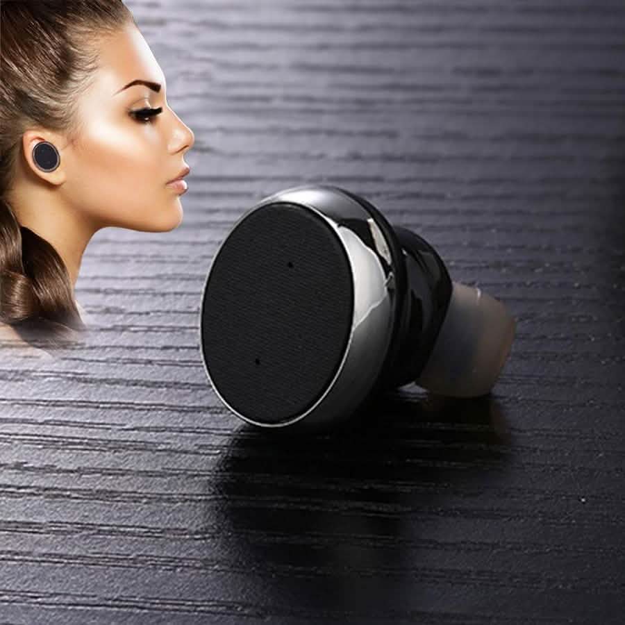 1-Einheit: Mini Unsichtbares kabelloses Bluetooth 10.0 Stereo In-Ear Headset Kopfhörer