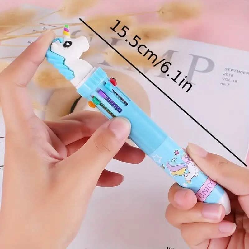 10-Farben-Kugelschreiber Kawaii Schreibwaren Niedlicher Stift