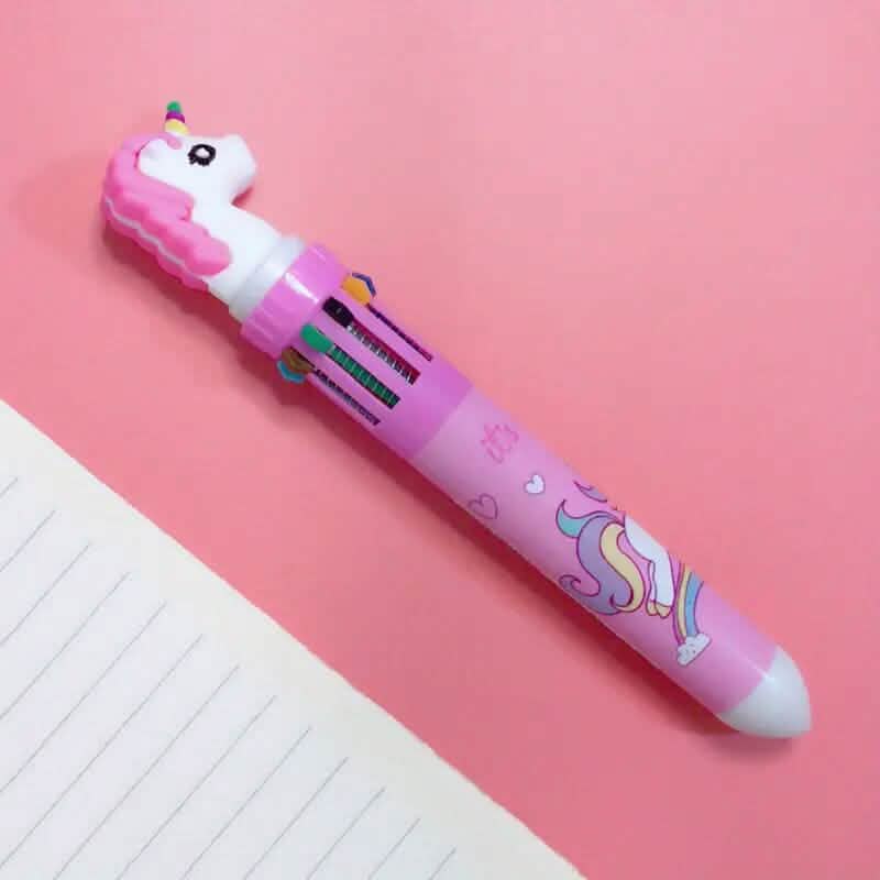 10-Farben-Kugelschreiber Kawaii Schreibwaren Niedlicher Stift