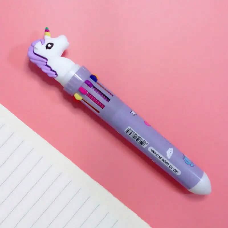 10-Farben-Kugelschreiber Kawaii Schreibwaren Niedlicher Stift