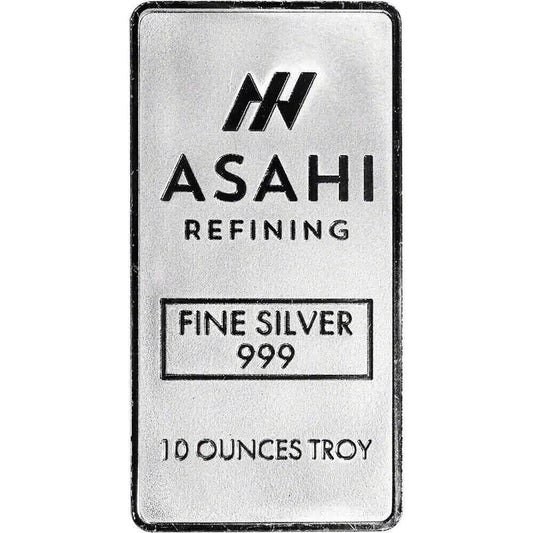 10 oz. Silberbarren - Asahi Refining - .999 Feinsilber in versiegelter Schutzfolie