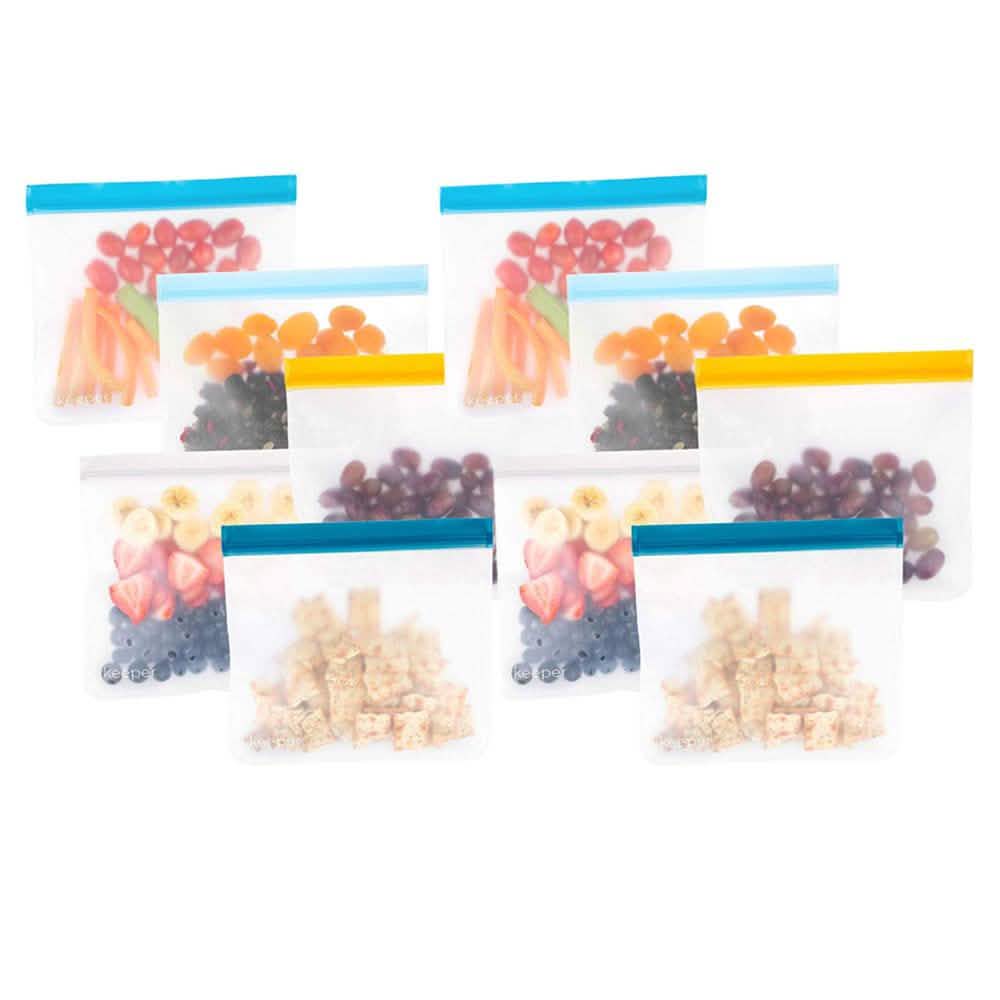 10er-Pack: Wiederverwendbare 32 oz Ziplock-Beutel von Keeper