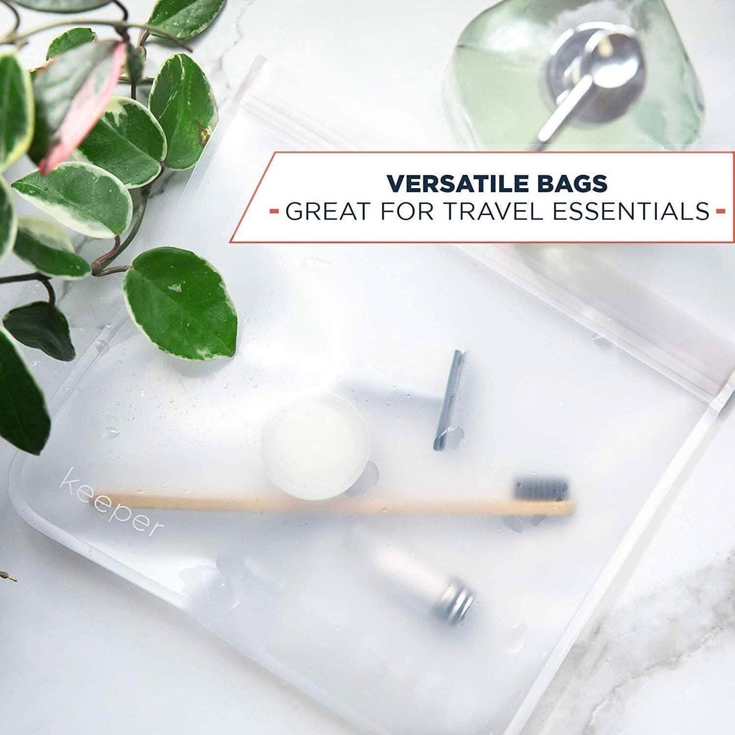 10er-Pack: Wiederverwendbare 32 oz Ziplock-Beutel von Keeper