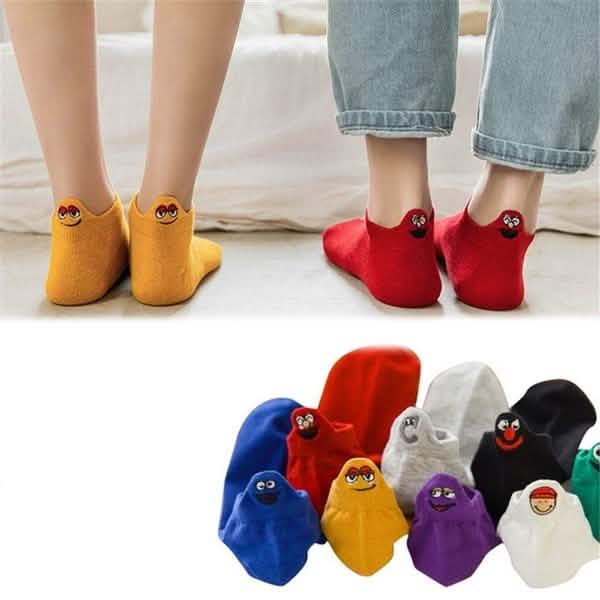 10er-Pack: Bestickte Socken für Damen mit Ausdrücken