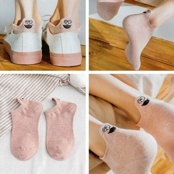 10er-Pack: Bestickte Socken für Damen mit Ausdrücken