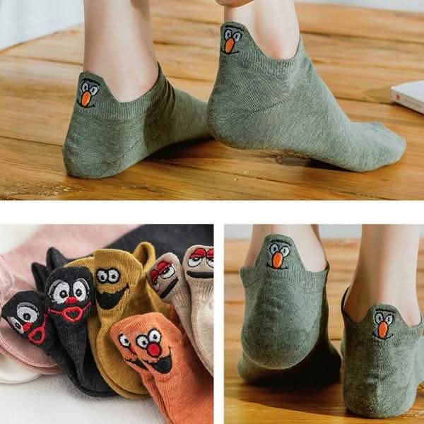 10er-Pack: Bestickte Socken für Damen mit Ausdrücken