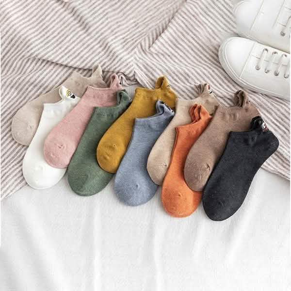 10er-Pack: Bestickte Socken für Damen mit Ausdrücken
