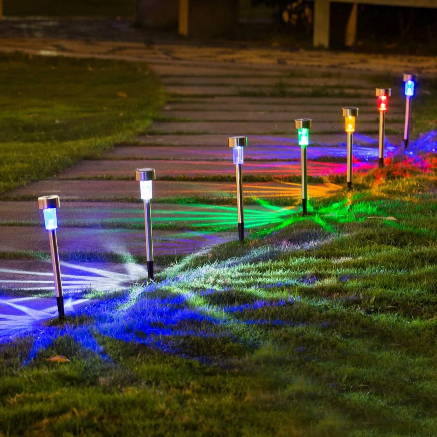 10er-Pack: Solar-Gartenleuchte für den Außenbereich
