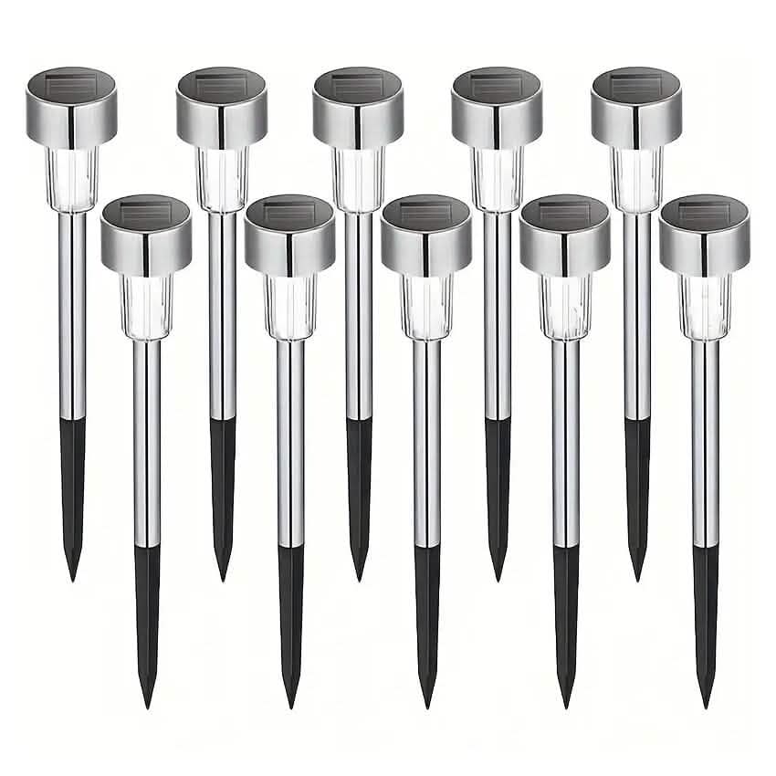 10er-Pack: Solar-Gartenleuchte für den Außenbereich