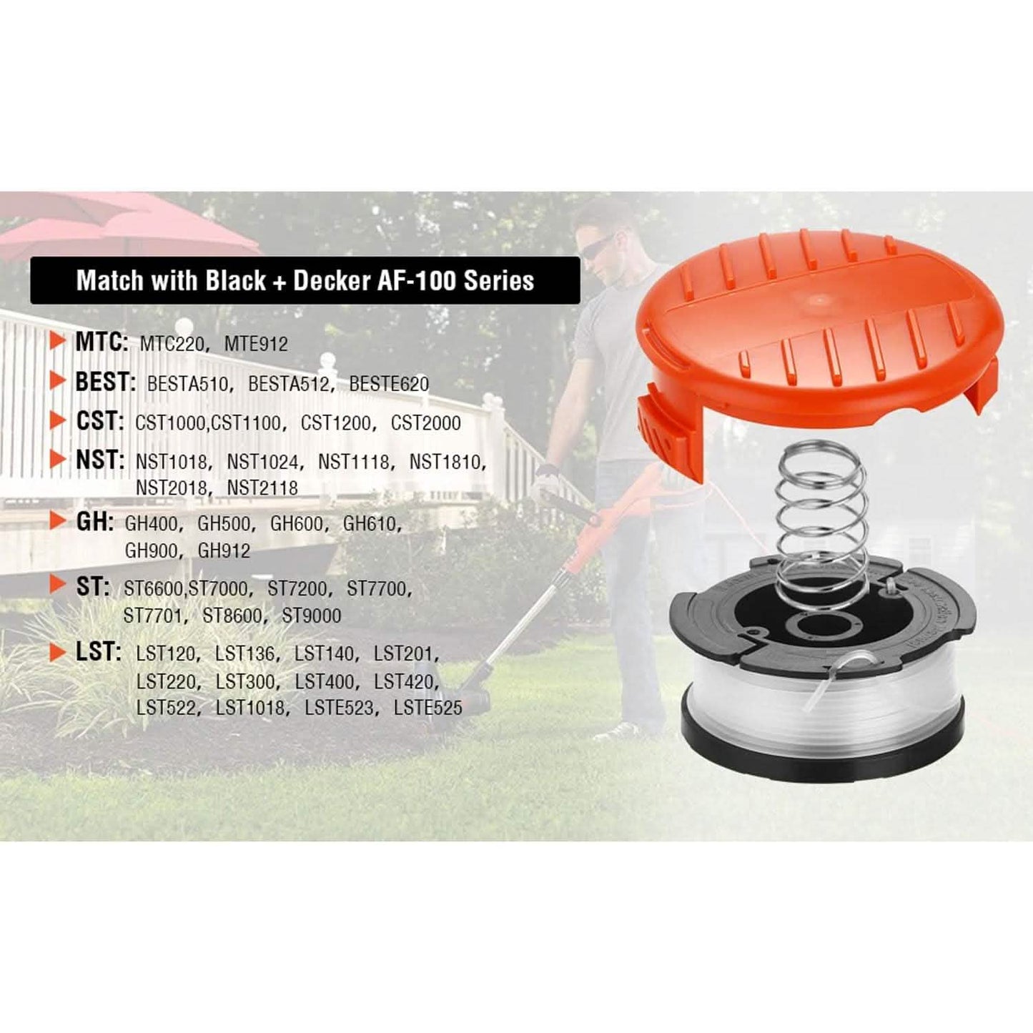 10er-Pack: Ersatzspule AGPtEK Fadentrimmer