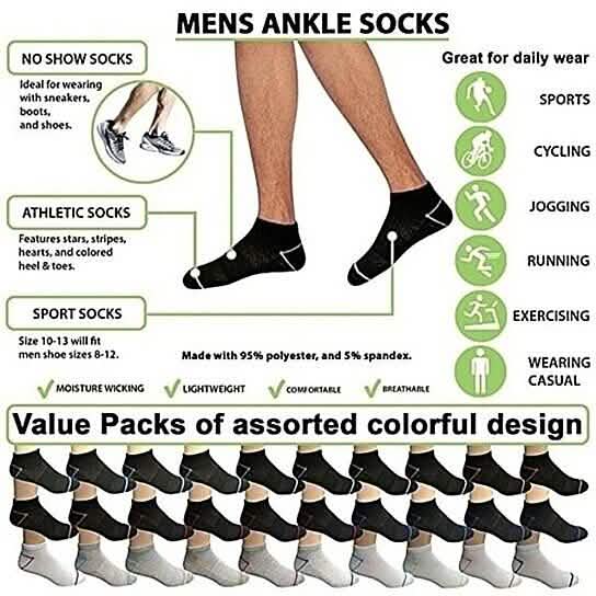 10er-Pack: Herren Active Knöchelsocken