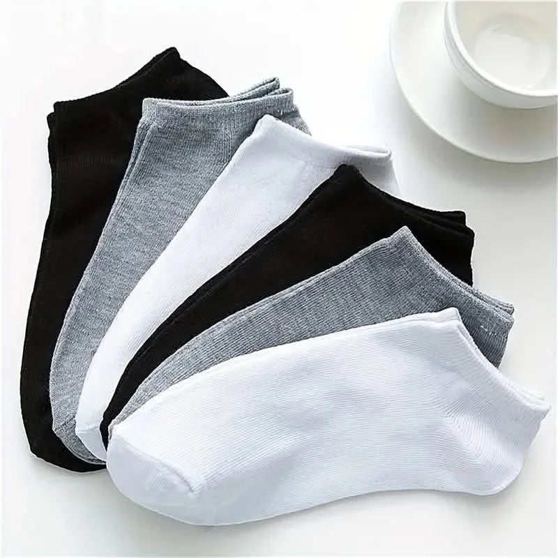 10 Paar: Herren Socken, einfarbig, Sport, niedrig geschnitten, atmungsaktiv, schweißabsorbierend, bequem, weich, lässig, einfacher Stil