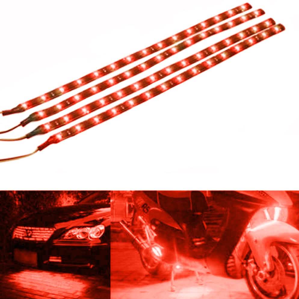 10er-Pack: 30,5 cm 15SMD wasserdichter 12V flexibler LED-Streifen für Autos