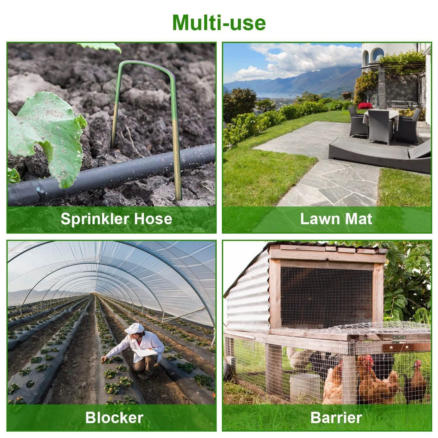 10er-Pack: 15,2 cm U-förmige Garten-Erdanker, rostbeständig