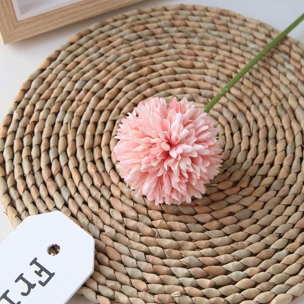 10-teilig: Künstliche Blumen Chrysanthemen-Ballblüten Blumenstrauß