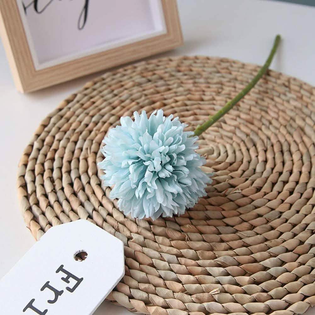 10-teilig: Künstliche Blumen Chrysanthemen-Ballblüten Blumenstrauß