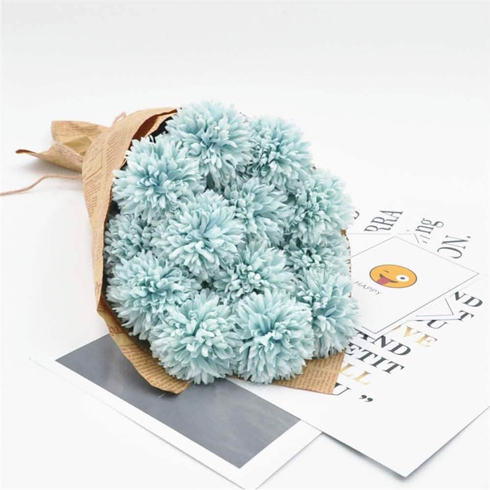 10-teilig: Künstliche Blumen Chrysanthemen-Ballblüten Blumenstrauß