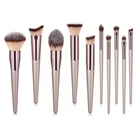 10-teiliges Set: Professioneller Premium-Glow-Make-up-Pinsel