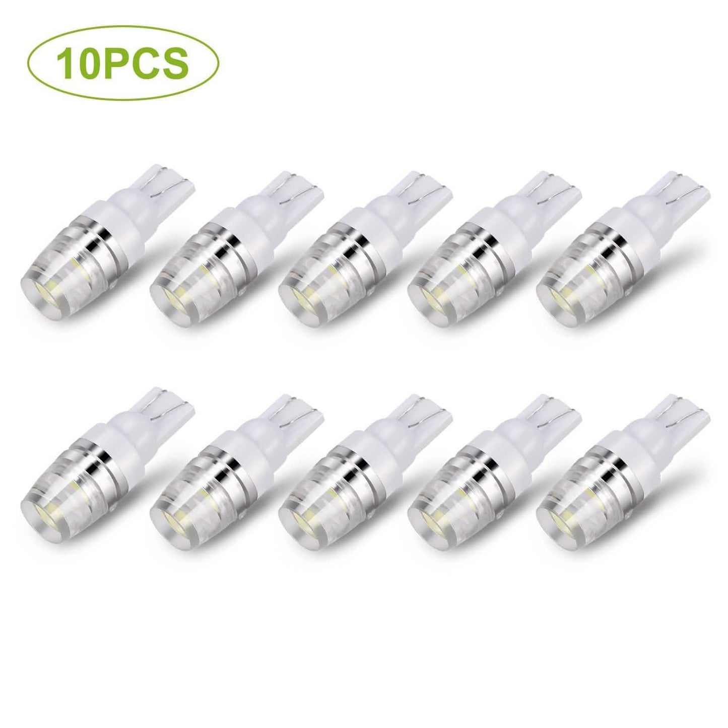 10 Stück: Xenonweiße Keilsockel-LED-Lampen