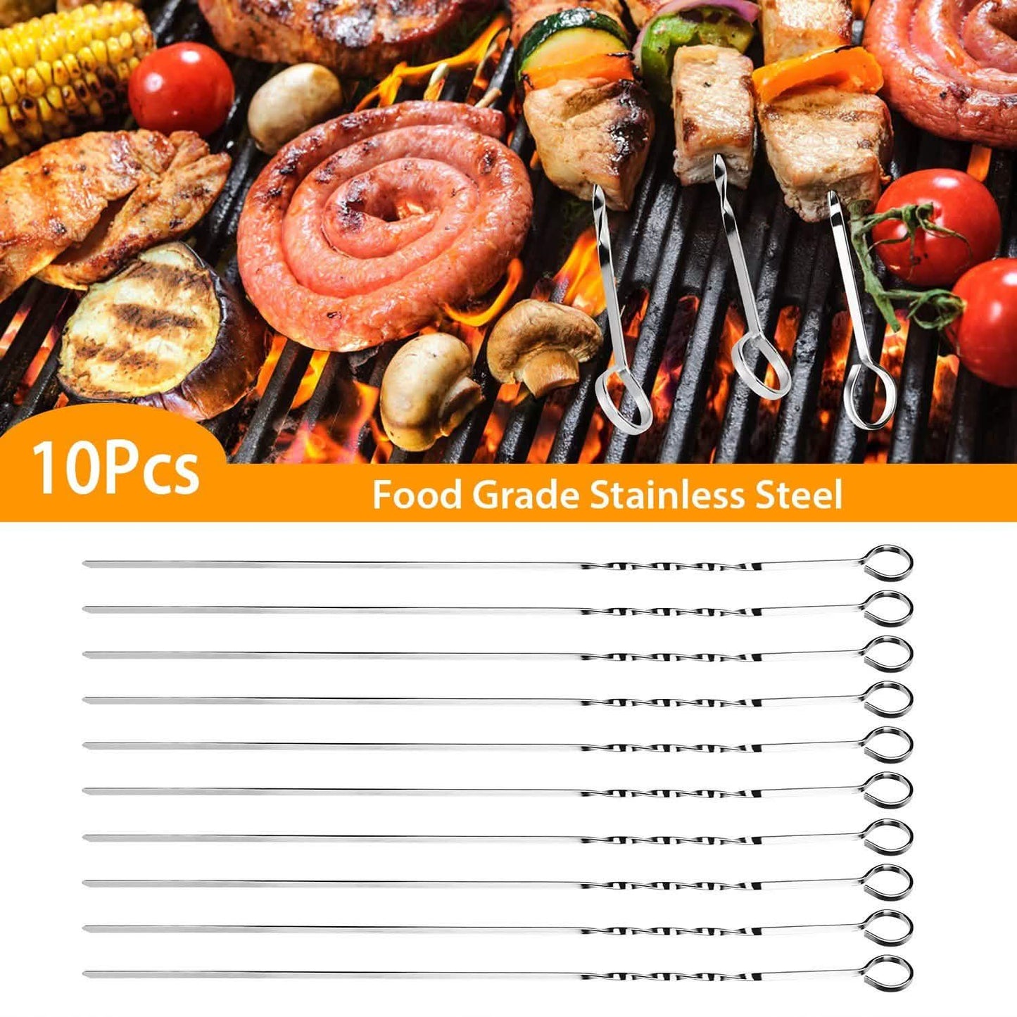 10er-Pack: 40,6 cm Grillspieße