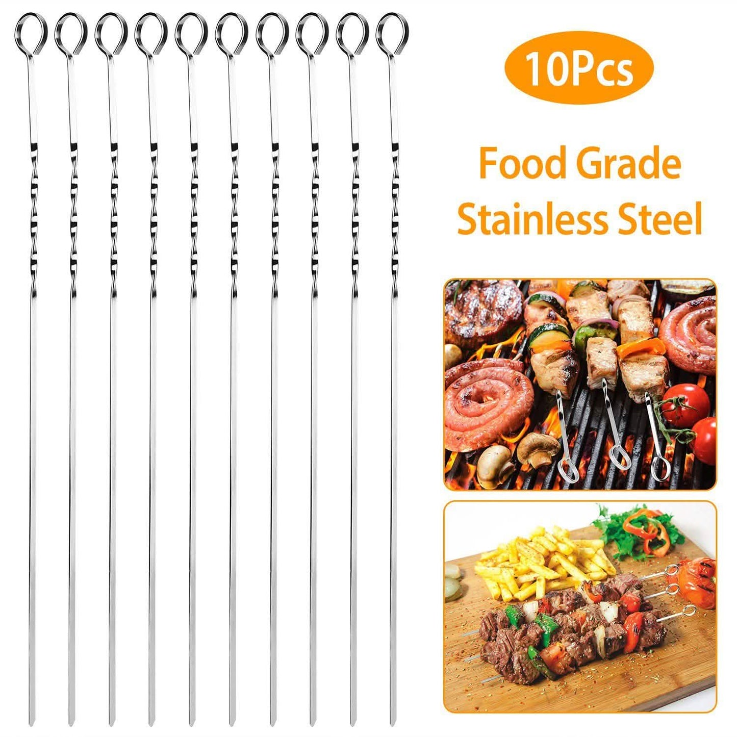 10er-Pack: 40,6 cm Grillspieße