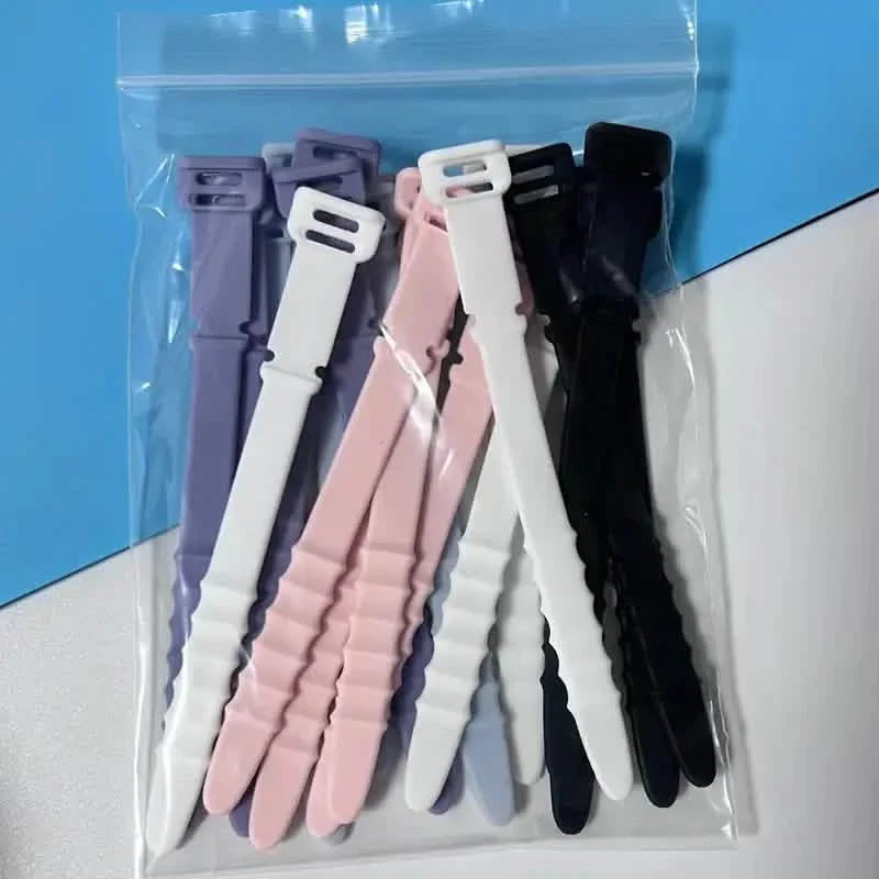10 Stück: 4,5 Zoll Wiederverwendbare Kabelbinder Kabelorganizer Elastische Silikon-Kabelorganizer