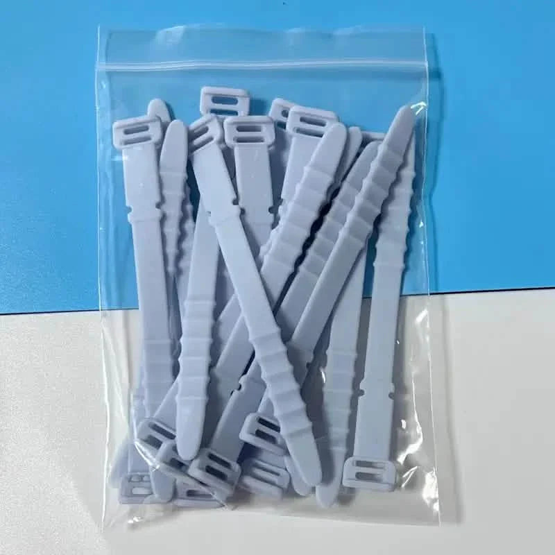 10 Stück: 4,5 Zoll Wiederverwendbare Kabelbinder Kabelorganizer Elastische Silikon-Kabelorganizer