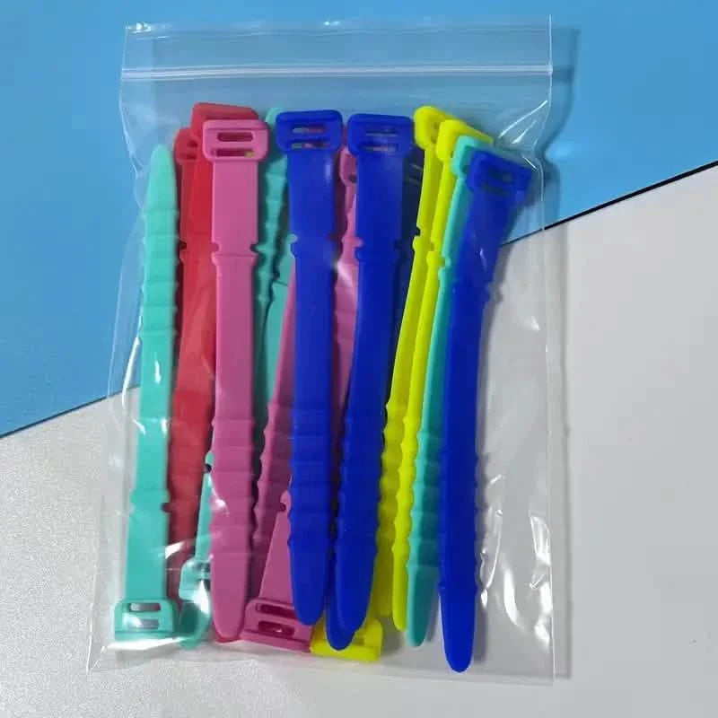 10 Stück: 4,5 Zoll Wiederverwendbare Kabelbinder Kabelorganizer Elastische Silikon-Kabelorganizer