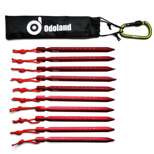 10-teilig: Camping Superior Aluminium Zelthering-Karabiner-Set