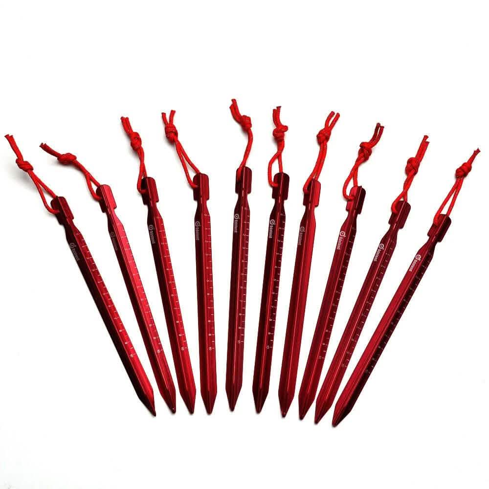 10-teilig: Camping Superior Aluminium Zelthering-Karabiner-Set