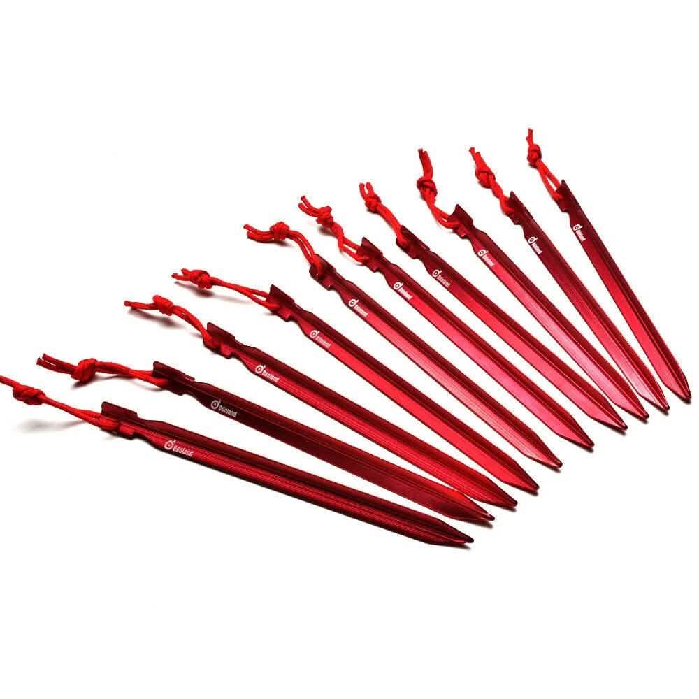 10-teilig: Camping Superior Aluminium Zelthering-Karabiner-Set