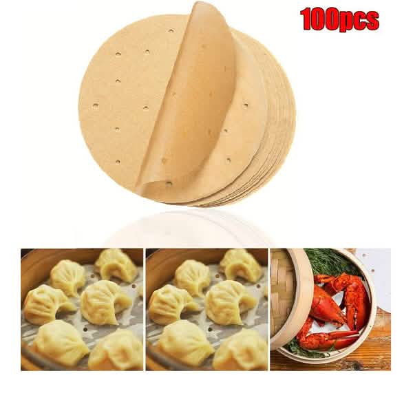 100 Stück: Backpapier für die Heißluftfritteuse